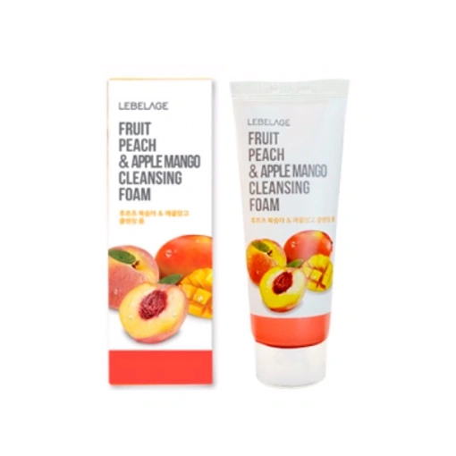 LEBELAGE FRUIT PEACH & APPLE MANGO CLEANSING FOAM (100ml)