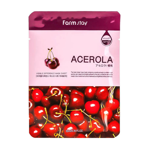 FARM STAY VISIBLE DIFFERENCE MASK SHEET ACEROLA (10ea)