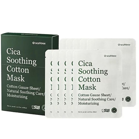 SEANTREE CICA SOOTHING COTTON MASK 1PACK (10PCS)