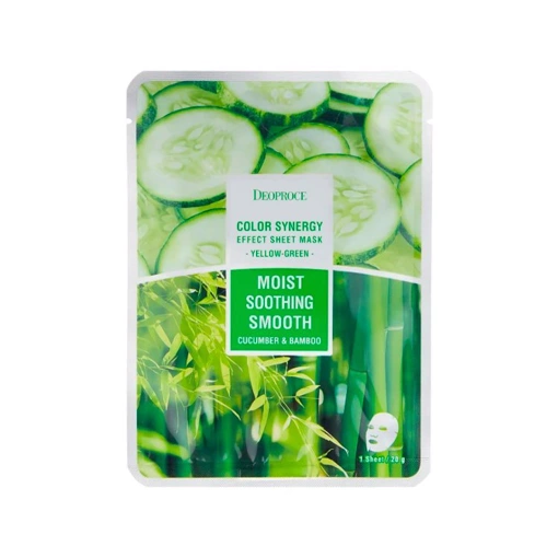 1296 DEOPROCE COLOR SYNERGY EFFECT SHEET MASK YELLOW-GREEN (20g/10ea)