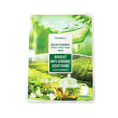 1290 DEOPROCE COLOR SYNERGY EFFECT SHEET MASK GREEN (20g/10ea)