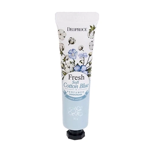 1958A DEOPROCE FRESH SOFT COTTON BLUE PERFUMED HAND CREAM (50ml)