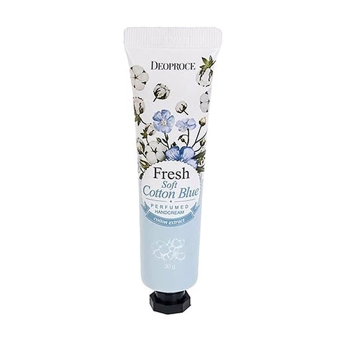 1958A DEOPROCE FRESH SOFT COTTON BLUE PERFUMED HAND CREAM (50ml)