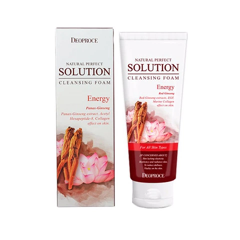 2040 DEOPROCE NATURAL PERFECT SOLUTION CLEANSING FOAM RED GINSENG (170gr)