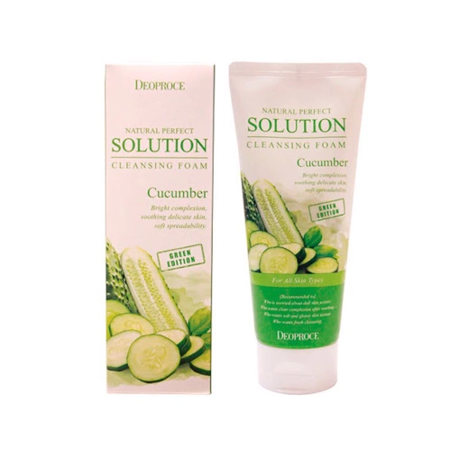 1169 DEOPROCE NATURAL PERFECT SOLUTION CLEANSING FOAM GREEN EDITION CUCUMBER (170g)
