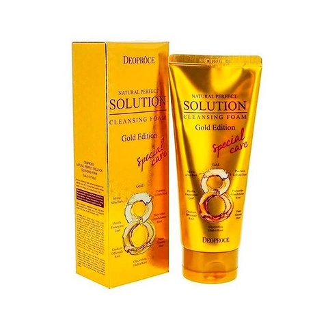 1168 DEOPROCE NATURAL PERFECT SOLUTION CLEANSING FOAM GOLD EDITION (170g)
