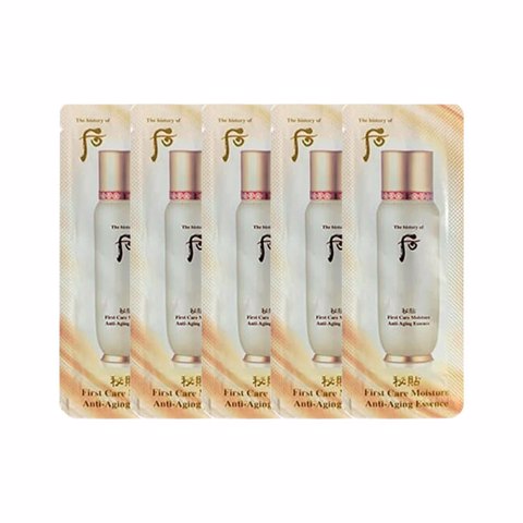 THE HISTORY OF WHOO FIRST CARE MOISTURE ANTI-AGING ESSENCE SAMPLE (5ea)