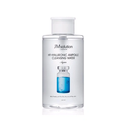 JM SOLUTION H9 HYALURONIC AMPOULE CLEANSING WATER AQUA (500ml)