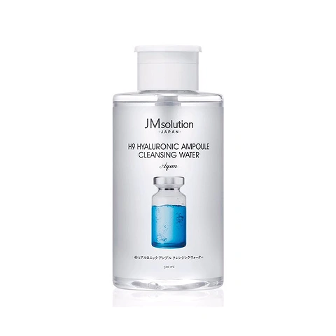 JM SOLUTION H9 HYALURONIC AMPOULE CLEANSING WATER AQUA (500ml)