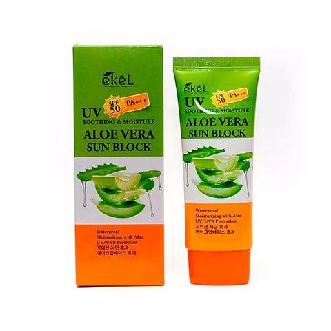EKEL SOOTHING & MOISTURE ALOE VERA SUN BLOCK SPF 50 PA+++  (70ml)