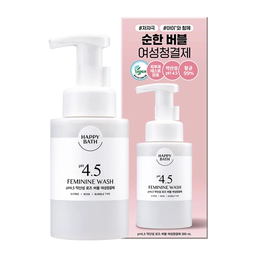 HAPPY BATH PH 4.5 ROSE FEMININE WASH (300ml)