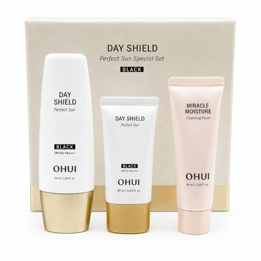 OHUI DAY SHIELD PERFECT SUN BLACK SPECIAL SET SPF50+ PA++++ (50ml + 30ml + 40ml)