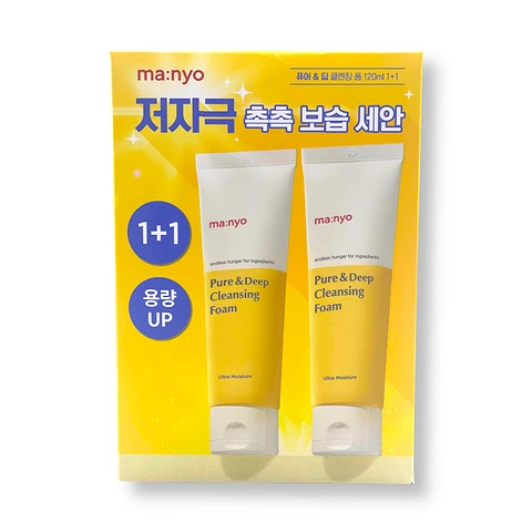 MANYO FACTORY PURE DEEP CLEANSING FOAM SET 1+1 (120ml + 120ml)