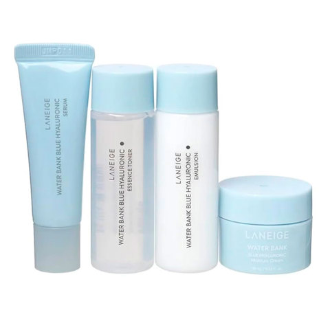 LANEIGE WATER BANK BLUE HYALURONIC 4 TEP EESSENTIAL KIT (25ml+25ml+10ml+10ml)