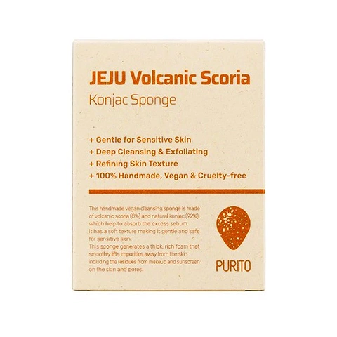 PURITO JEJU VOLCANIC SCORIA KONJAC SPONGE (1ea)