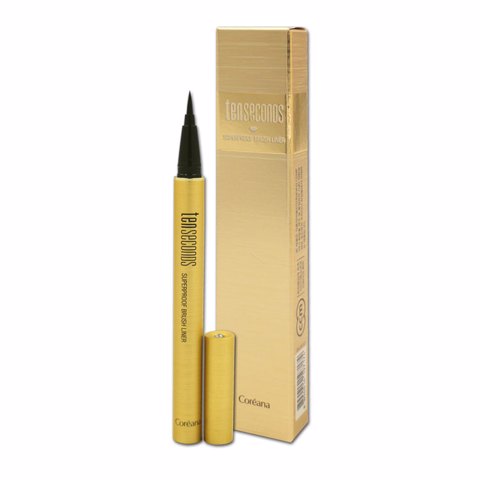 COREANA TENSECONDS SUPERPROOF BRUSH LINER #01 BLACK (1ea)