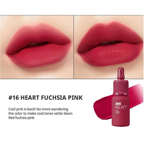 PERIPERA #16 HEART FUCHSIA PINK INK THE VELVET (8gr)