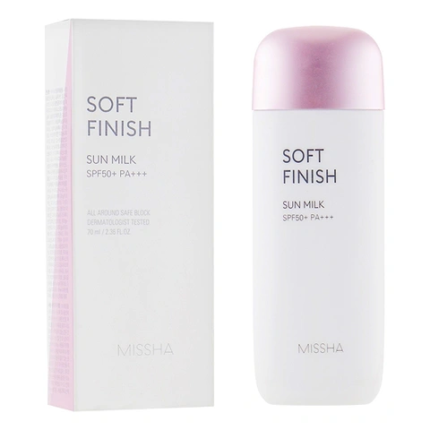 MISSHA ALL AROUND SAFE BLOCK SOFT FINISH SUN MILK SPF50+/PA+++ (70ml)