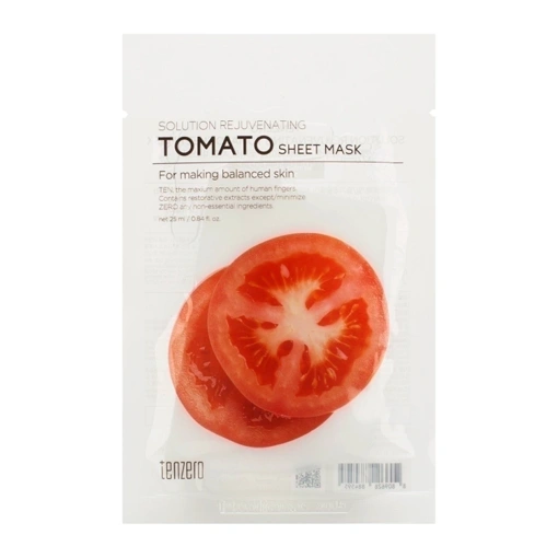 TENZERO SOLUTION REJUVENATING TOMATO SHEET MASK (25ml * 10ea)