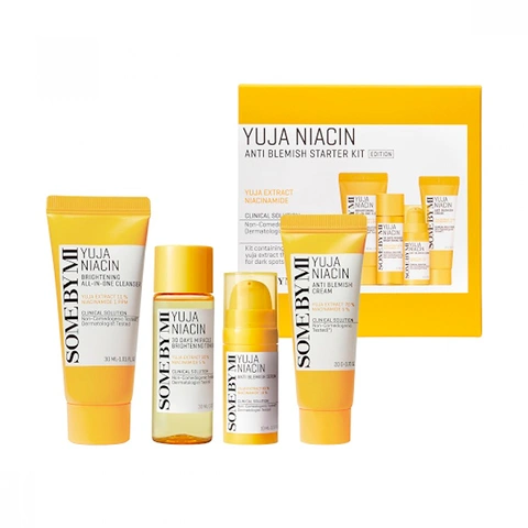 SOME BY MI - YUJA NIACIN ANTI BLEMISH STARTER KIT EDITION - 4 ITEMS (30ml + 30ml + 10ml + 20gr)