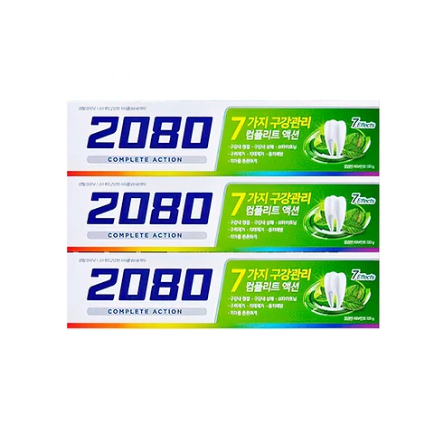 AEKYUNG 2080 COMPLETE ACTION TOOTHPASTE HERB MINT FLAVOR (120gr * 3ea)