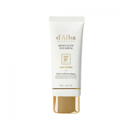 D'ALBA MOIST GLOW SUN SERUM WHITE TRUFFLE & COLLAGEN SUN SCREEN SPF50+ PA++++ (30ml)