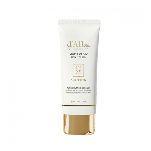 D'ALBA MOIST GLOW SUN SERUM WHITE TRUFFLE & COLLAGEN SUN SCREEN SPF50+ PA++++ (30ml)