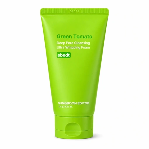 SUNGBOON EDITOR GREEN TOMATO DEEP PORE CLEANSING ULTRA WHIPPING FOAM (120g)