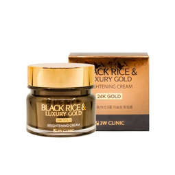 3W CLINIC 24K GOLD BLACK RICE & LUXURY GOLD BRIGHTENING CREAM (100gr)