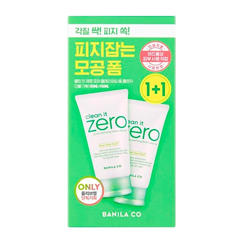 BANILA CO CLEAN IT ZERO PORE CLARIFYING FOAM CLEANSER (150ml * 2ea)