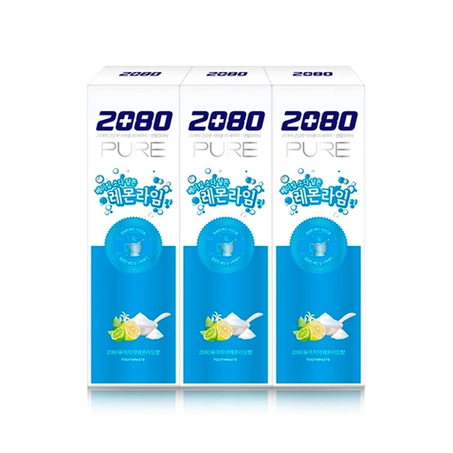DENTAL CLINIC 2080 PURE BAKING SODA TOOTHPASTE LEMON FLAVOR (120gr * 3ea)