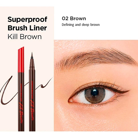 CLIO #02 BROWN SUPERPROOF PEN LINER KILL BROWN (0.55ml)