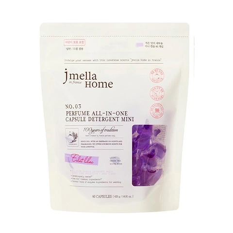 JMELLA HOME IN FRANCE №3 (ECLAT LILAC) PERFUME ALL-IN-ONE CAPSULE DETERGENT MINI (7gr * 60ea)