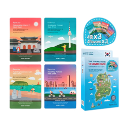 FARM STAY TRIP TO KOREA FACIAL MASK SHEET 12 COMBO PACK (12 Pieces)