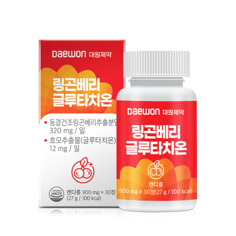DAEWON PHARMACEUTICAL LINGONBERRY GLUTATHIONE WHITENING PILLS (900mg * 30 tablets)