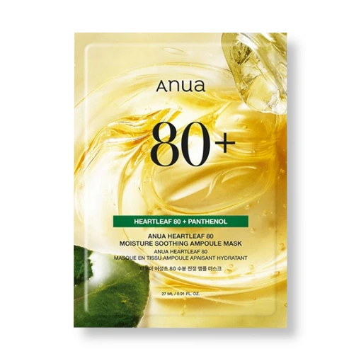 ANUA HEARTLEAF 80 MOISTURE SOOTHING AMPOULE MASK (27ml * 10ea)