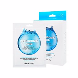 [SALE] FARM STAY HYALURONIC ACID SUPER AQUA SOOTHING MASK (25ml * 10ea)