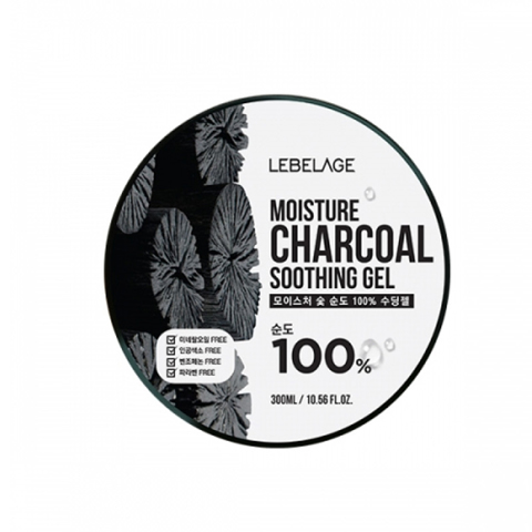 [SALE] LEBELAGE MOISTURE CHARCOAL 100% SOOTHING GEL (300ml) [EXP 07/2026]