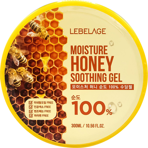 [SALE] LEBELAGE MOISTURE HONEY 100% SOOTHING GEL (300ml) [EXP 07/2026]