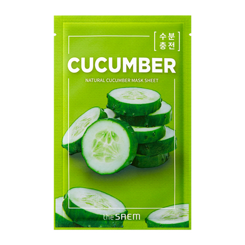 [SALE] THE SAEM NATURAL CUCUMBER MASK SHEET (21ml) [EXP 07/2026]