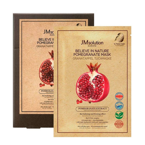 JM SOLUTION EUROPE BELIEVE IN NATURE POMEGRANATE MASK (30ml * 10ea)