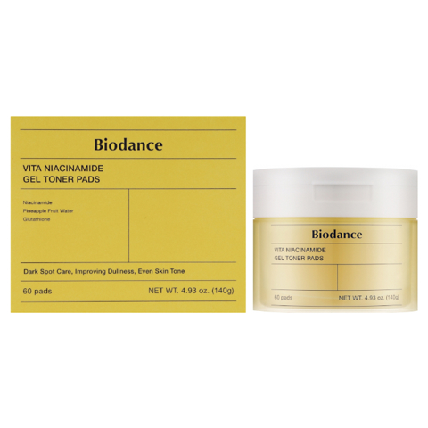BIODANCE VITA NIACINAMIDE GEL TONER PADS (60pads)