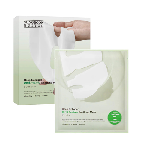SUNGBOON EDITOR DEEP COLLAGEN CICA TEATREE SOOTHING MASK (37gr * 4ea)