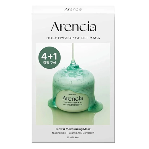 ARENCIA HOLY HYSSOP SHEET MASK (27ml * 5ea)