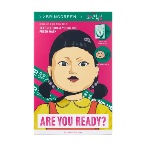 BRING GREEN TEA TREE CICA & YOUNG HEE FRESH MASK SET SQUID GAME EDITION (20gr * 10ea)