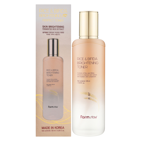 FARM STAY RICE & BIFIDA BRIGHTENING PERFECT TONER (120ml)