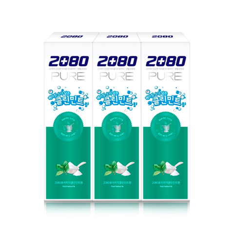 [SALE] DENTAL CLINIC 2080 PURE BAKING SODA TOOTHPASTE FRESH-MINT (120gr * 3ea)повреждена упаковка 