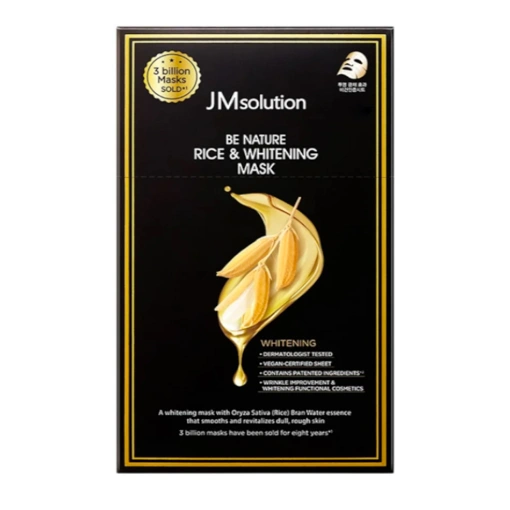 JM SOLUTION BE NATURE RICE & WHITENING MASK (24ml * 10ea)