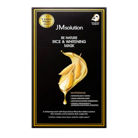 JM SOLUTION BE NATURE RICE & WHITENING MASK (24ml * 10ea)