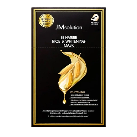 JM SOLUTION BE NATURE RICE & WHITENING MASK (24ml * 10ea)